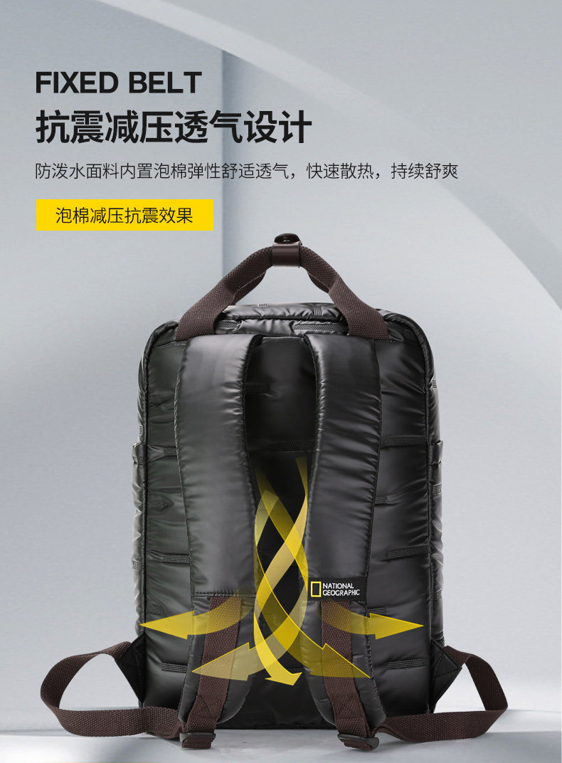 National Geographic 国家地理 冬奥限量版 羽绒感大容量双肩包 N26200 ¥249包邮 4色可选