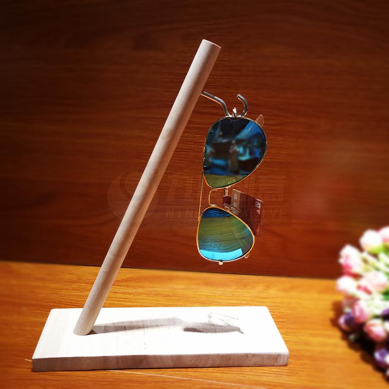 Nine-degree Creativity ML009 Solid Wood Minimalist Glasses Shelving Sun Glasses Suspension Shop Shop Window Display Show Props