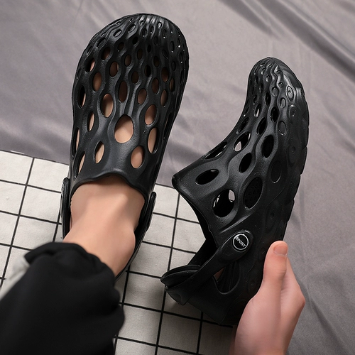 Тапочки в стиле Crocs, пляжные летние босоножки, мужские модные мужские тапочки для школьников и студентов, коллекция 2021 года, в корейском стиле, для влюбленных, подходят для носки на улице