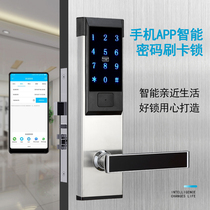  Remote app Bed and breakfast apartment password lock Long and short rental smart electronic door lock Hotel hotel password credit card lock