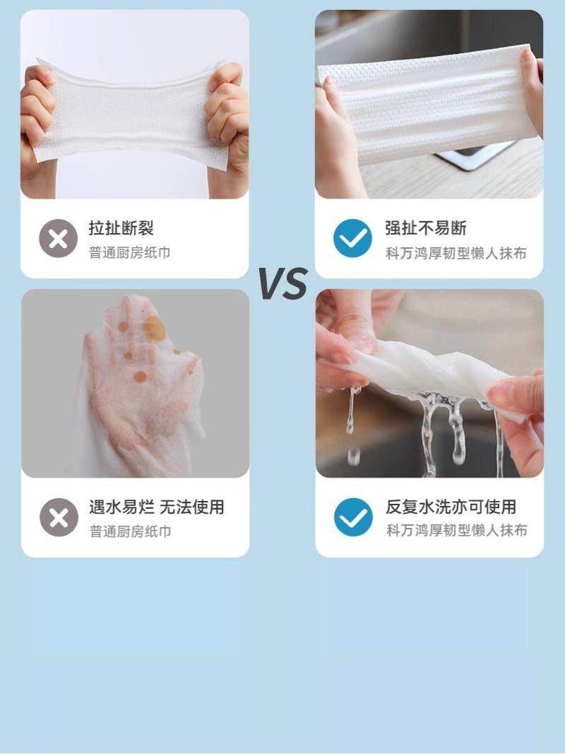 Kewan Hong Lazy Rag Kitchen Hanging Type Household Cleaning Disposable Dishwashing Cloth Special Paper Towel for Both Dry and Wet Use