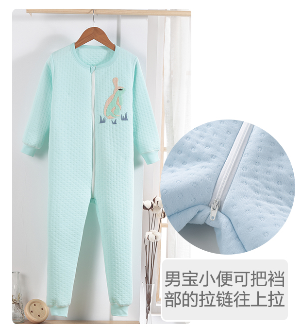 Bé gái mùa thu và mùa đông Đồ ngủ trẻ em một mảnh 3 bé trai bé gái thân mùa đông cotton dày 2-7 tuổi quần áo sành điệu cho be gái