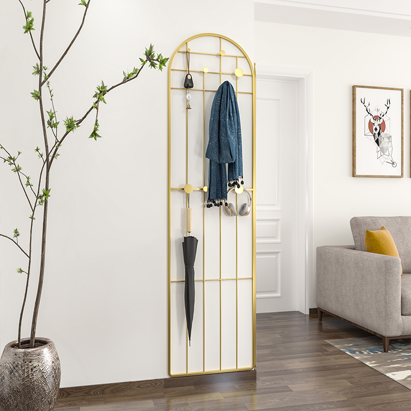 Stick wall porch corner cap rack bedroom door landing hanging frame shelf padded wall light luxury