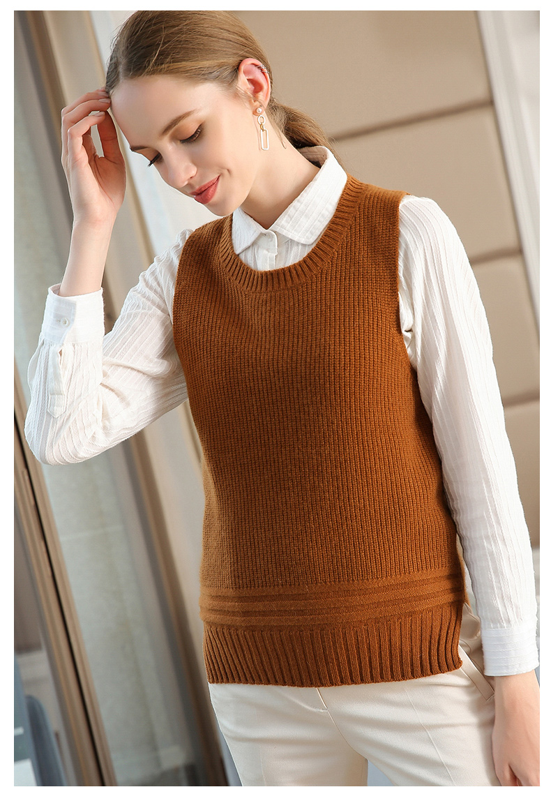 Débardeur hiver femme en Cachemire Laine - Ref 3176425 Image 15