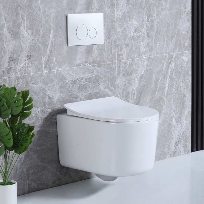 New short wall-mounted toilet hanging hidden embedded water tank small apartment wall toilet toilet