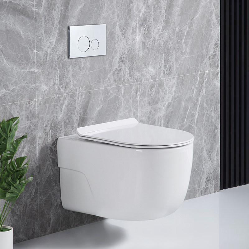 Super-swirl siphon hanging toilet wall-mounted hidden embedded water tank smart wall-mounted wall row spray ceramic toilet