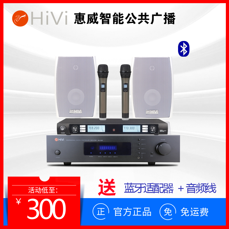 Hivi Whi Wai VA4-OS Wall-mounted Sound Handheld Microphone Conference Set Resistance Background Power Amplifier Suit HA-8200