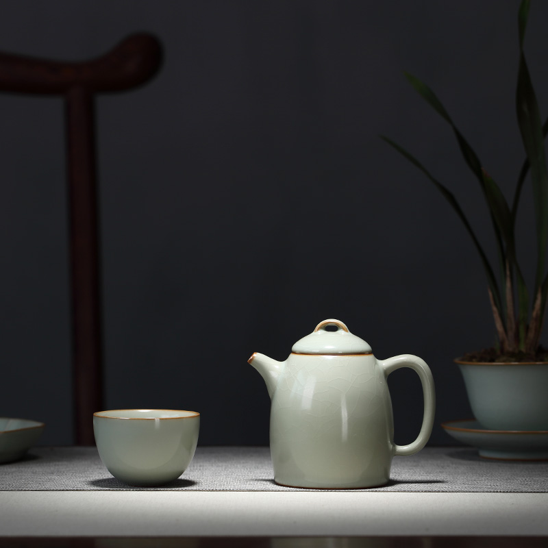 Tang Pin your up teapot kung fu tea teapot Qin Quan, pot of large gifts azure pea green to open your porcelain single pot