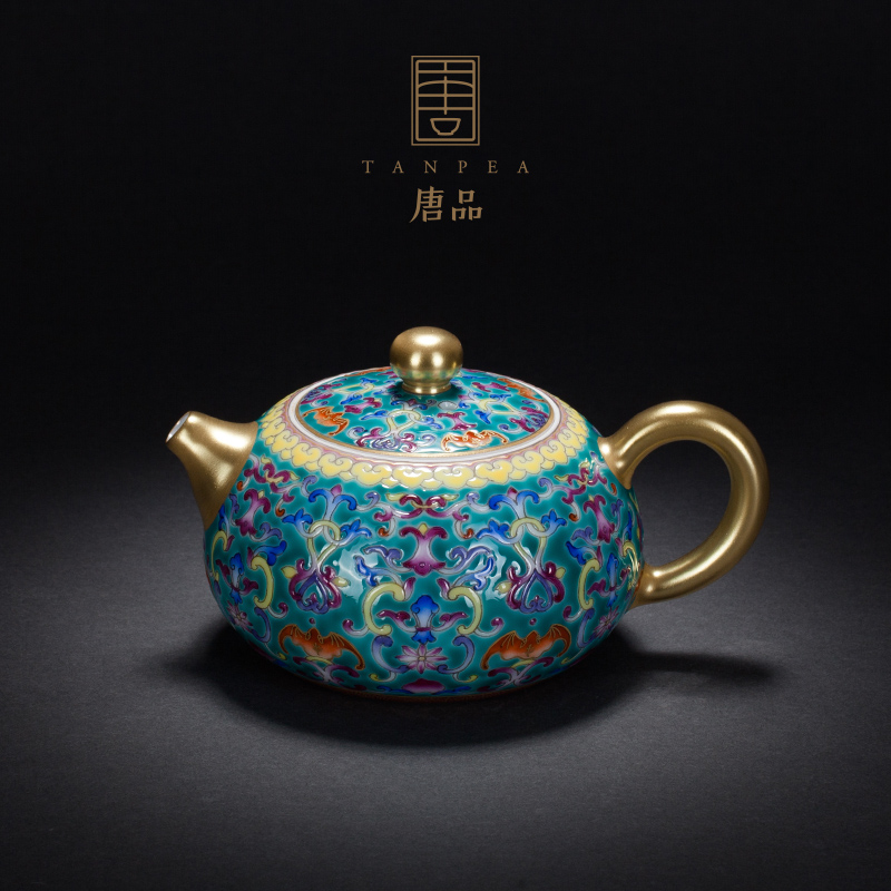 All hand made blue to xi shi pot of enamel glaze color little teapot jingdezhen ceramic tea set on single pot of kung fu