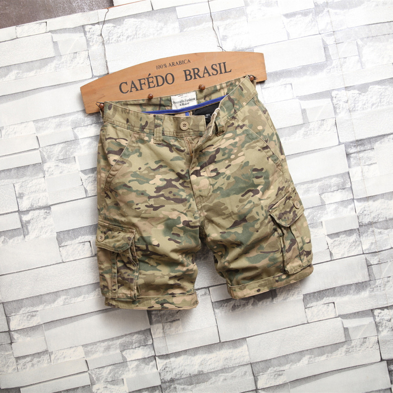 Summer Trendy Outdoor Casual Camouflage Shorts for Men, Loose and Stylish, Versatile Straight-Leg Workwear Sports Shorts