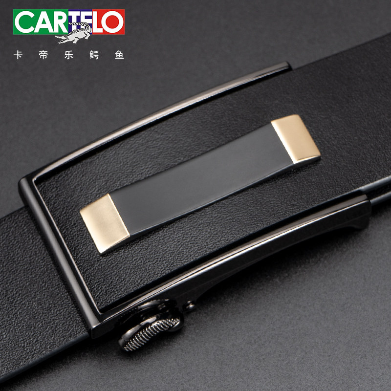 Carcodile Crocodile Leather Strap Pure Men Genuine Leather Automatic Buckle Inside Wearing Cow Leather Young Man Business Pants Belt-Taobao