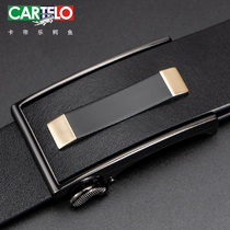 Caravan Crocodile Crocodile Leather Strap Men Genuine Leather Automatic Buckle Inner Wear Pure Cow Leather Young Business Pants Belts