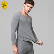 Feiyun Knight mens cotton autumn clothes and trousers Young padded velvet slim cotton sweater thermal underwear mens suit