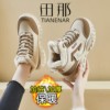 2025 Winter Shoes High-Top Fleece-Lined Dad Shoes Korean Style ins Female Student Snow Boots Sports Warm Casual Shoes