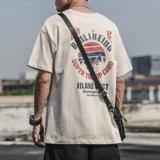 Ретро хлопковая футболка с коротким рукавом, в американском стиле