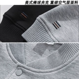 Осенняя бейсбольная форма, мужская утепленная ретро куртка, оверсайз, в американском стиле