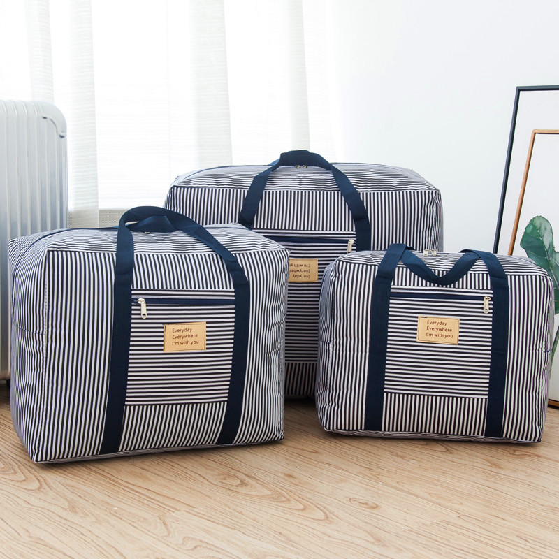 Cotton quilt clothes storage bag large household waterproof and moisture-proof Oxford cloth luggage moving packing tote bag