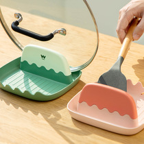 Creative pot cover rack countertop with water spoon spatula storage rack Multi-functional household kitchen soup spoon storage rack