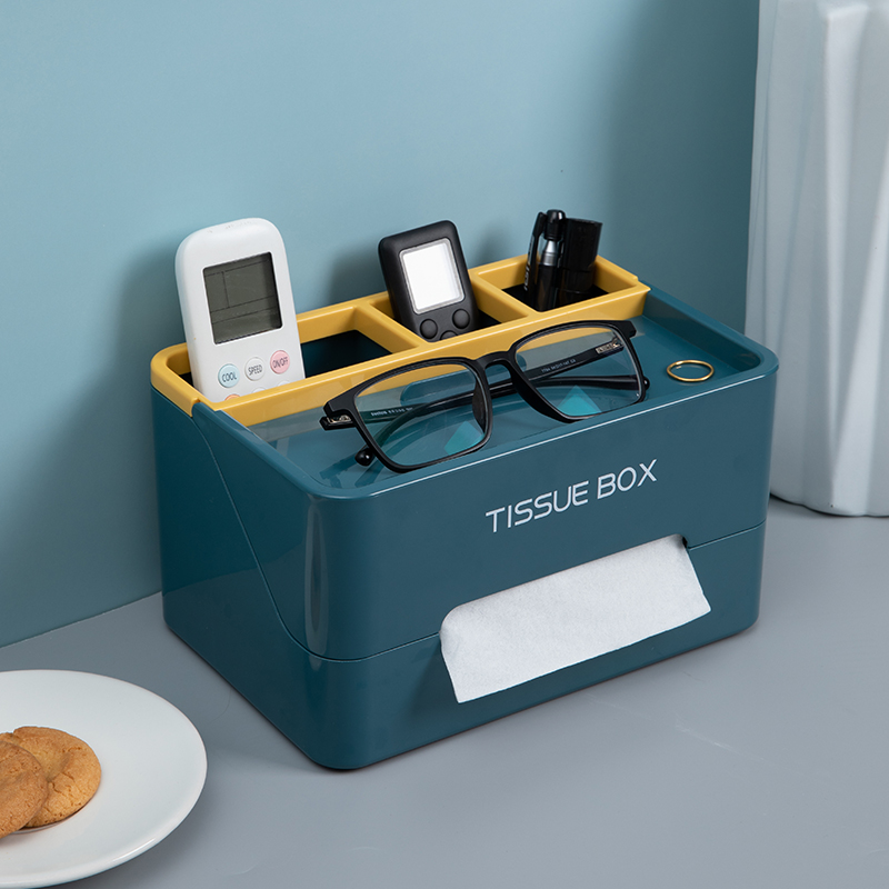 Tissue box toilet paper box home living room dining room coffee table Nordic simple multi-functional creative cute remote control storage