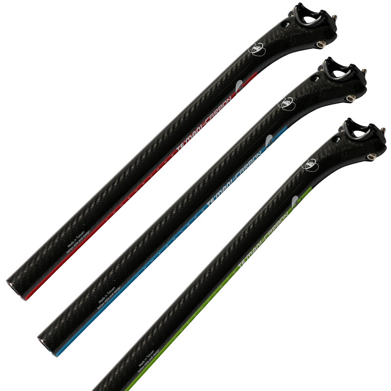 TEMANI Full CARBON FIBER Seatpost Mountain road BIKE Rear floating double nail Seatpost full carbon seatpost 25 4