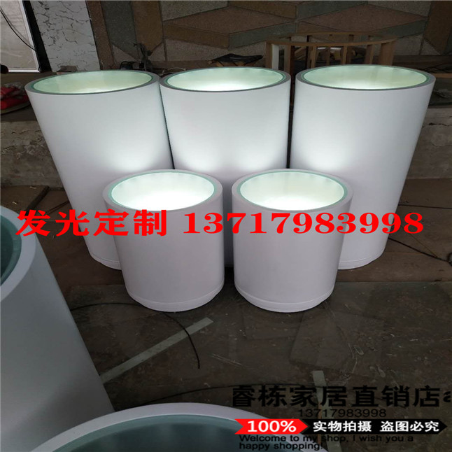 Round cylindrical with light shining display Terra desk Showcase Showcase showcase Showcase Bench Model Base Model Props-Taobao