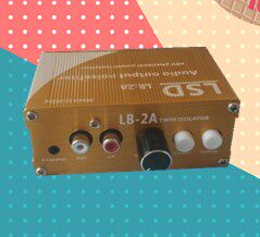 Dual channel passive audio isolator balance non-balance interconversion audio laptop noise canceller