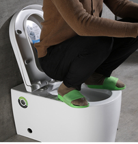 Squatting dual-purpose toilet integrated seat change pedal pit household non-tank desktop pulse small double-use open toilet