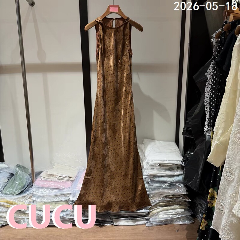 European Station 2026 Summer New Vintage Jacquard Polka Dot Small Butterfly Silk Print Dress for Women 24X9018 European Station 2026 Summer New Vintage Jacquard Polka Dot Small Butterfly Silk Print Dress for Women 24X9018