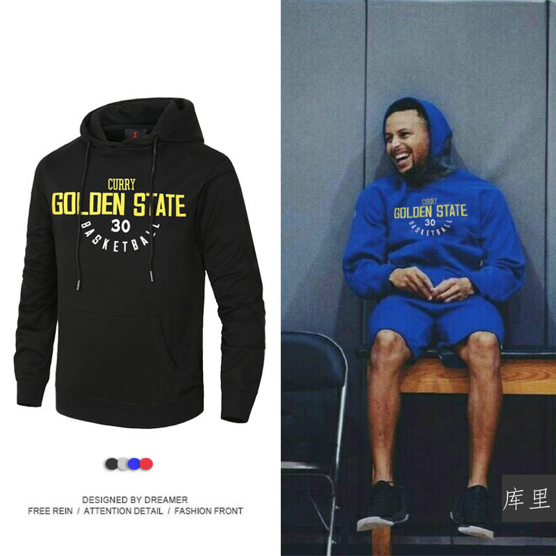 Curry sweater men's hooded thin cotton pullover spring and autumn Durant Irving Harden sports long-sleeved jacket
