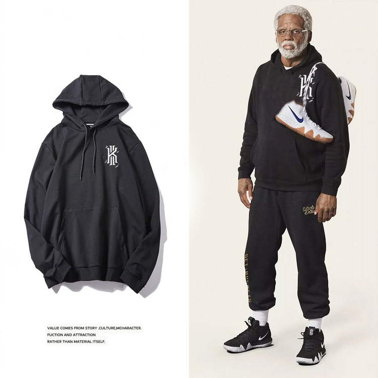 Autumn and winter Irving sweater men's hooded pullover cotton plus velvet Kobe Curry James Harden basketball sports jacket