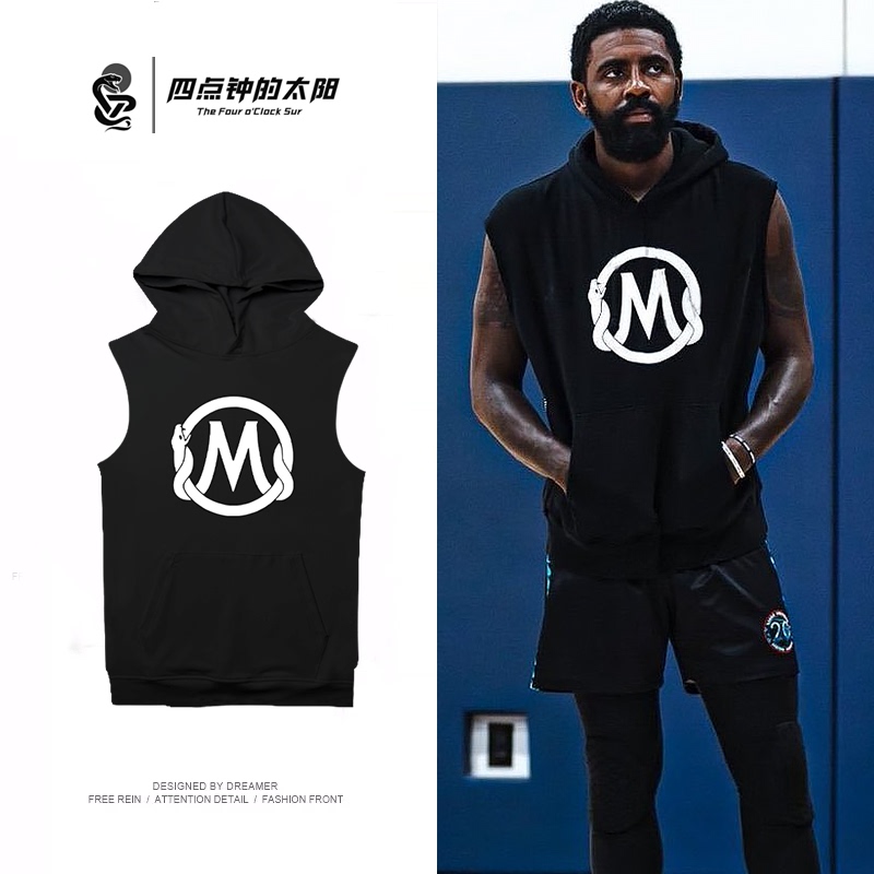 Irving's Same Style Hooded Vest Men's Basketball Sports T-Shirt American Kobe Mamba Academy Shooting Training Hoodie Irving's Same Style Hooded Vest Men's Basketball Sports T-Shirt American Kobe Mamba Academy Shooting Training Hoodie