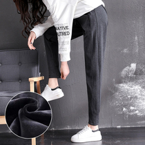 veled sweatpants women's pants thickened and lengthened in autumn and winter