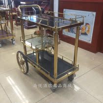 Luxury Vintage Wine Water Car Hotel Upscale Service Car Wine Water Car Tea Buffet With Dining Car Bar Trolley