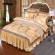 Châu Âu satin giường jacquard váy một gia đình bốn 1.8m dày giường bông ren trải giường bedspread chăn - Bộ đồ giường bốn mảnh