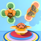 知识花园吸盘转转乐婴儿宝宝儿童玩具会转动花朵卡通指尖旋转陀螺