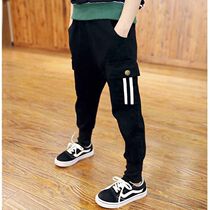 Boys casual pants 2022 new spring and autumn models in the big childrens sports pants foreign style Korean version of cotton overalls tide 8