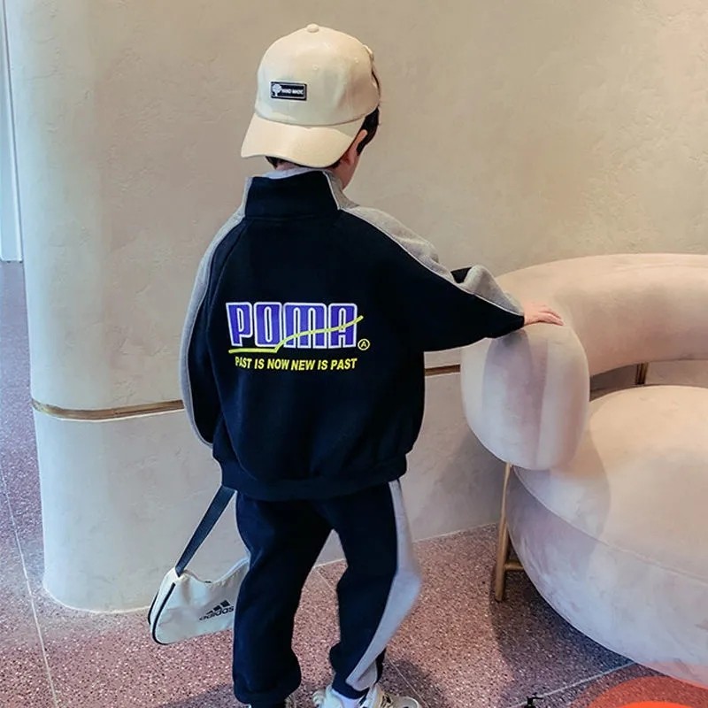 Boys spring dress kit 2023 new spring and autumn red children in the big boys and boys handsome tide children