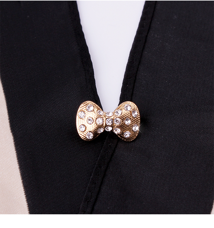 Hàn quốc đơn giản chống ánh sáng nhỏ trâm bow brooch ngực khóa cardigan pin khóa cổ áo pin phụ kiện quần áo