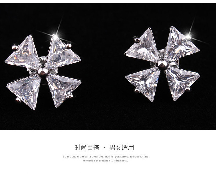 Hàn Quốc cao cấp zircon pha lê cổ áo pin phụ kiện nam và nữ áo chống ánh sáng cổ áo khóa nhỏ bốn lá cỏ ba lá nhỏ ghim cài áo cao cấp