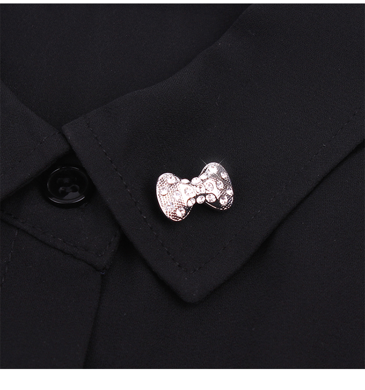 Hàn quốc đơn giản chống ánh sáng nhỏ trâm bow brooch ngực khóa cardigan pin khóa cổ áo pin phụ kiện quần áo