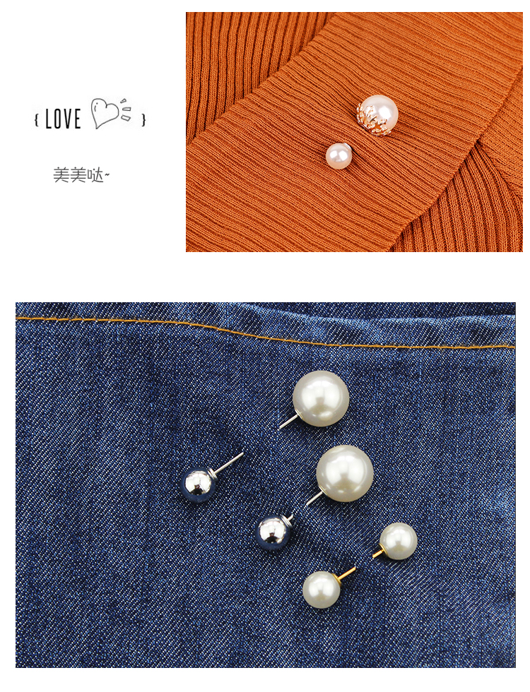 Nhật Bản và Hàn Quốc thời trang từ pin trâm chống đi nhẹ pin khóa ngọc trai cardigan khóa cổ áo kim với phụ kiện nữ cài áo nữ sang trọng