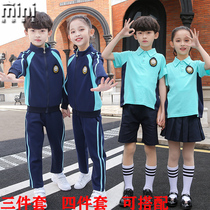 Primary and secondary school uniforms college wind in spring and autumn new four-piece teacher parent-child set kindergarten served boys and girls