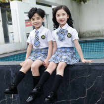 College style children British plaid school uniforms Primary School students summer new graduation chorus performance kindergarten Garden uniforms
