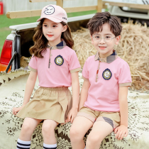 British Academy Style Pink Kindergarten Clothes Summer New Graduation Performance Boys and Girls Primary School uniforms Childrens Class Clothes