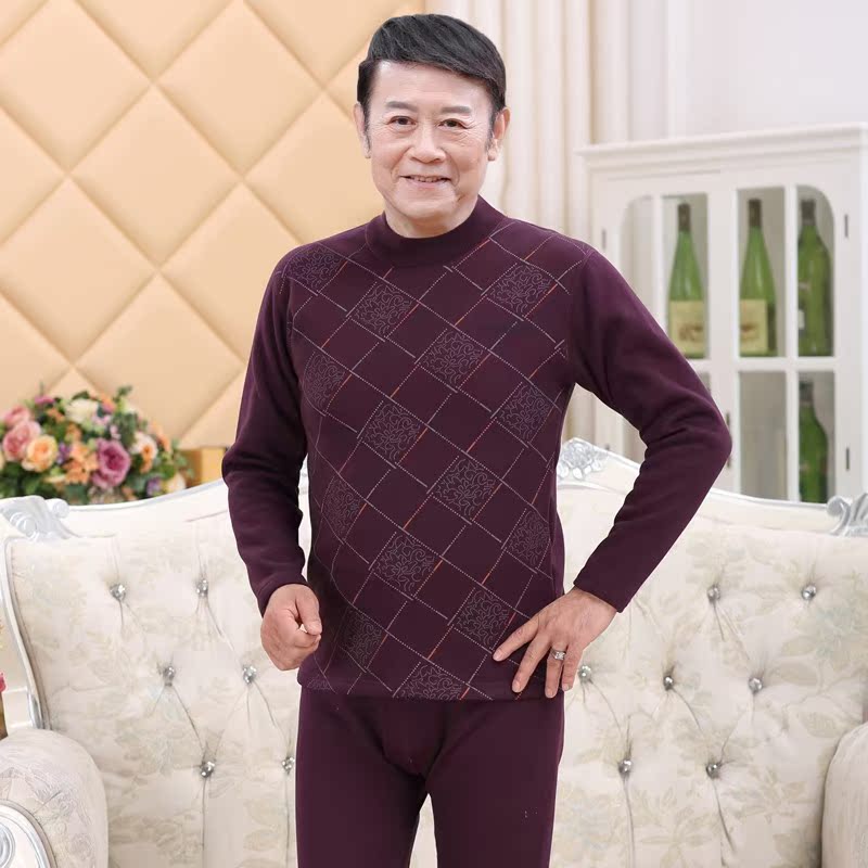 ấm đồ lót Grandpa trong mans cũ mùa thu và cha quần áo mùa đông dưới áo cộng với dày cộng với nhung cũ mans quần áo bà già.