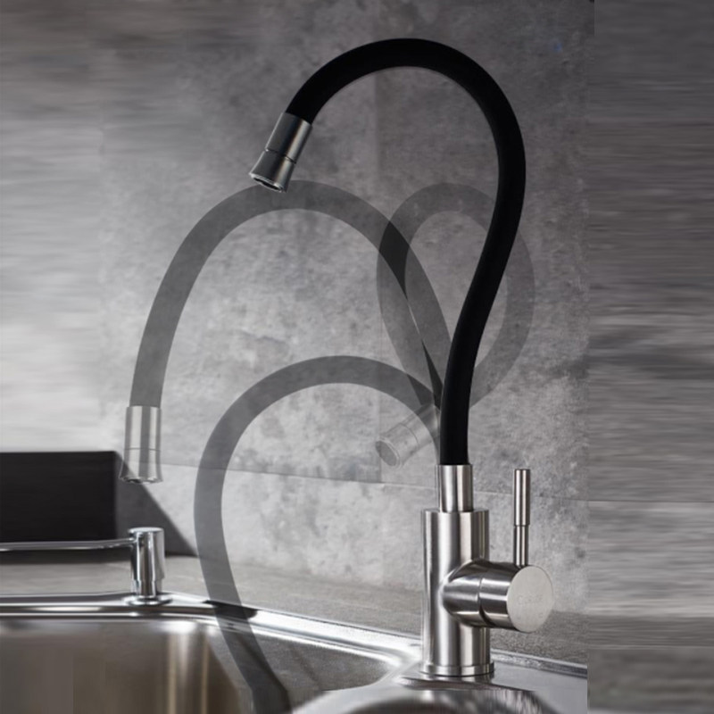 Cole's Canon 304 stainless steel rotatable hot and cold folding home kitchen sink wash basin tap