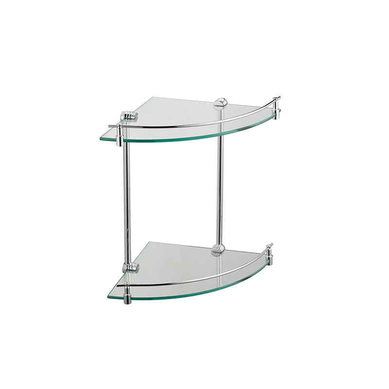 Kohler's Carrie bathroom powder room bathroom wall hanging rack 2-layer glass frame corner tripod 12046