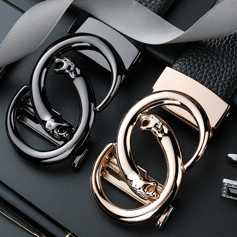 Coilen Klaon belt male genuine leather automatic buckle damp young pure cow leather business pants with men's belt-Taobao