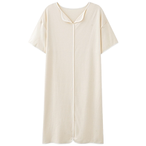 With Chest Cushion Sleeping Dress Summer Lady Ice Silk Modale Short Sleeve Pyjamas Woman Summer Thin big code pregnant womans home clothes