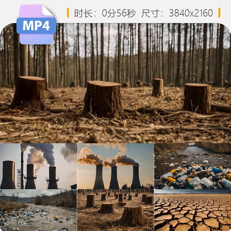 High-Definition Environmental Destruction, Pollution, Deforestation, Fires, Dust Storms, White Waste, Air Emissions 4K Video Footage High-Definition Environmental Destruction, Pollution, Deforestation, Fires, Dust Storms, White Waste, Air Emissions 4K Video Footage